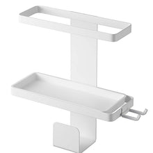 画像をギャラリービューアに読み込む, 【タワー】トレー付き洗濯機横マグネットバスブーツ&ホースホルダー