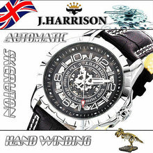 画像をギャラリービューアに読み込む, J.HARRISON 両面スケルトン自動巻&手巻紳士用腕時計 JH-038SB 管理No. 4582263143305