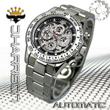 画像をギャラリービューアに読み込む, J.HARRISON 機械式多機能両面スケルトン時計 JH-003SB 管理No. 4582263140311