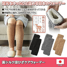 画像をギャラリービューアに読み込む, 太陽ニット 裏シルク混ひざケアウォーマー ブラック 8127881 管理No. 4517102504115