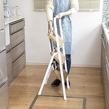 画像をギャラリービューアに読み込む, シービージャパン フォールディングステップ オークホワイト3段