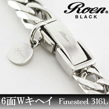 画像をギャラリービューアに読み込む, RoenBLACK ロエン ブラック 6面W 喜平 キヘイ ネックレス チェーン 50cm 5.7mm 金属アレルギー対応 RO-911 管理No. 4560337901617