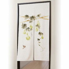 画像をギャラリービューアに読み込む, ライフエイド 麻混手描き六瓢福雀のれん 150cm丈 811519 管理No. 4571136513895