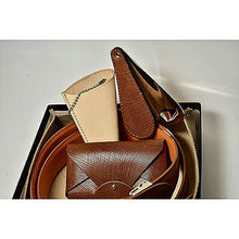 画像をギャラリービューアに読み込む, 長沢ベルト工業 イタリアンオイルレザーギフト向け3点セット CAMEL SS001-CM 管理No. 4589452996933