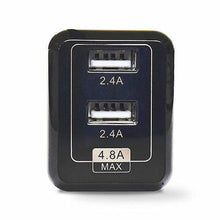 画像をギャラリービューアに読み込む, 日本トラストテクノロジー USB充電器 cubeタイプ248 (ブラック) CUBEAC248BK 管理No. 4520008247246