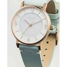 画像をギャラリービューアに読み込む, GRANDEUR レディースソーラーウォッチ イタリアンレザーバンドシリーズ GSW005P2 管理No. 4540070720690