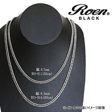 画像をギャラリービューアに読み込む, RoenBLACK ロエン ブラック 6面W 喜平 キヘイ ネックレス チェーン 50cm 5.7mm 金属アレルギー対応 RO-911 管理No. 4560337901617