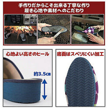 画像をギャラリービューアに読み込む, ライフエイド 市松柄 い草スリッパ ブルー M 8118491 管理No. 4582139115016