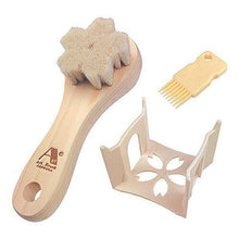 画像をギャラリービューアに読み込む, アートブラシ社 山羊毛の洗顔ブラシ さくら(スタンド付) 812555 管理No. 4571342100247