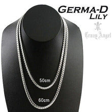 画像をギャラリービューアに読み込む, CrazyAngel メンズ レディース ネックレス ヘリンボーン シルバー ユリ cag-101-r50 管理No. 4560337905639