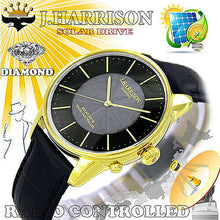 画像をギャラリービューアに読み込む, カボジョン1石天然ダイヤモンド付きソーラー電波紳士用腕時計JH-1895MGB 管理No. 4582263149505