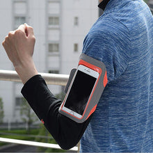 画像をギャラリービューアに読み込む, エツミ ランニングアームバンド グレー/オレンジ V-82217 管理No. 4975981822179