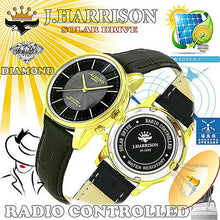 画像をギャラリービューアに読み込む, カボジョン1石天然ダイヤモンド付きソーラー電波婦人用腕時計JH-1895LGB 管理No. 4582263149536