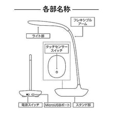画像をギャラリービューアに読み込む, ミヨシ USB LEDライト スタンドタイプ ホワイト USL-05/WH 管理No. 4951241149835