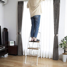 画像をギャラリービューアに読み込む, シービージャパン フォールディングステップ オークホワイト3段