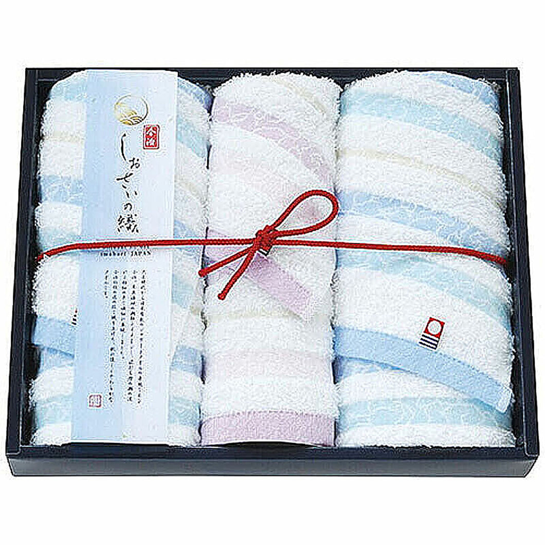 しおさいの織 フェイス・ウォッシュタオルセット 9104-114 管理No. 4975852216502