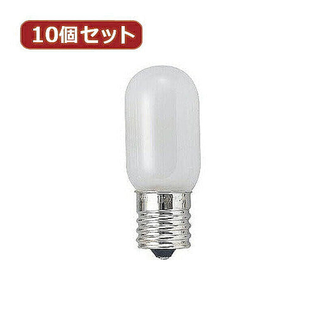 YAZAWA 10個セット ナツメ球15Wホワイト口金E17 T201715WX10 管理No. 4560352848614
