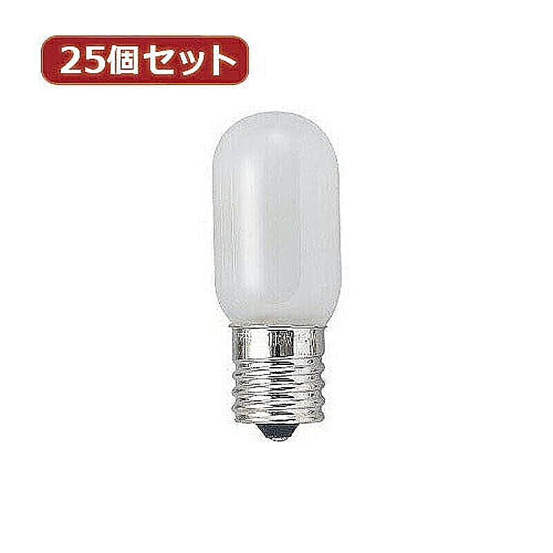 YAZAWA 25個セット ナツメ球20Wホワイト口金E17 T201720WX25 管理No. 4560352869794