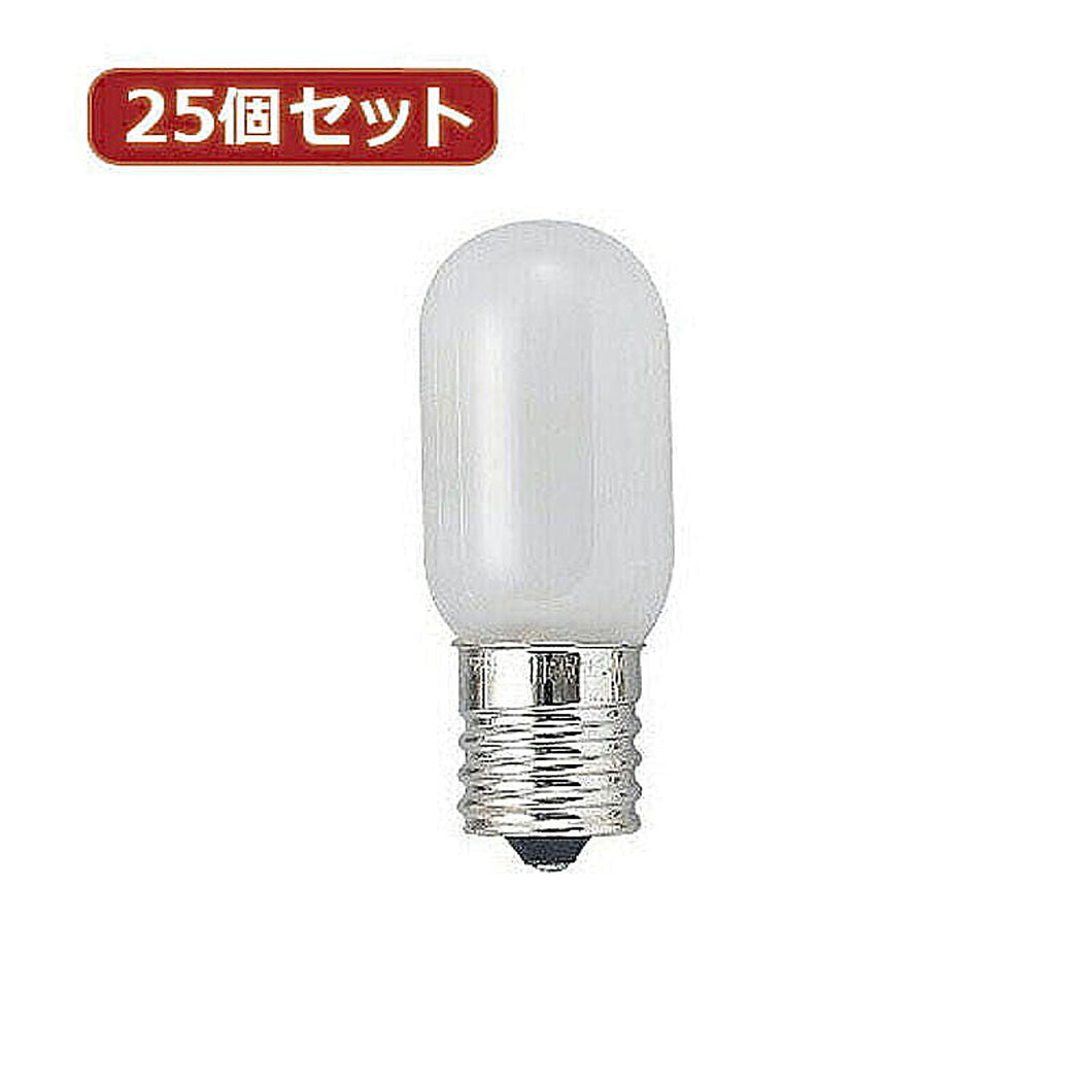 YAZAWA 25個セット ナツメ球5Wホワイト口金E17 T201705WX25 管理No. 4560352869787